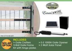 Driveway gate and gate opener package